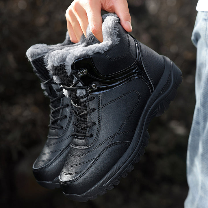 Women Padded Winter Trekking Ankle Boot with Faux Fur Lining and Non-Slip Profile Sole Mune Fashion
