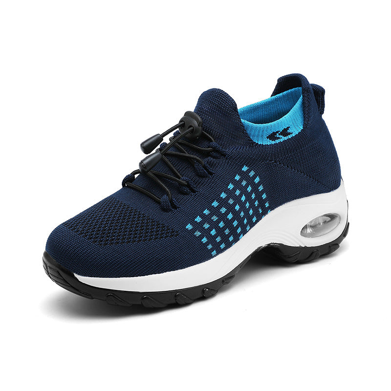 Women nan lightweight breathable knit sneakers with air cushion and high sock collar Mune Fashion