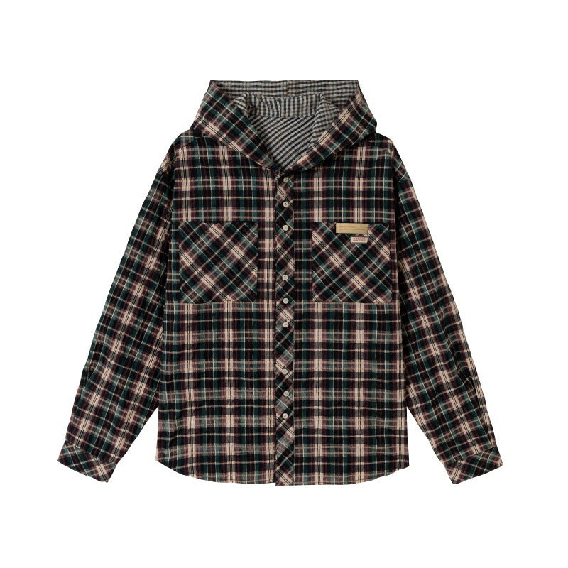 Unisex Oversized Check Flannel Shirt with Chest Pockets Mune Fashion