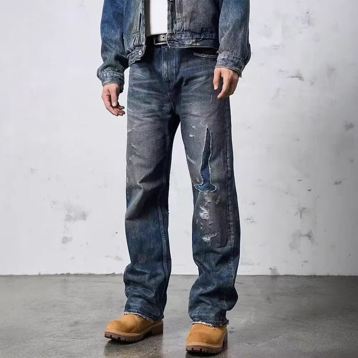 Men's Loose-Fit Destroyed Jeans Mune Fashion