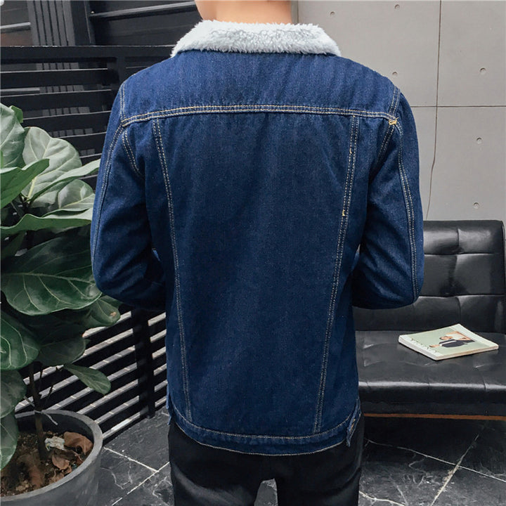 Men's Fashionable Denim Jacket with Fleece Lining Mune Fashion
