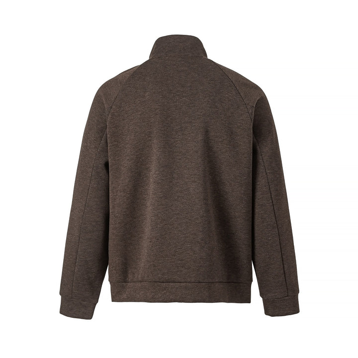Unisex Half-Zip Oversize Sweatshirt with Stand Collar and Raglan Sleeves Mune Fashion