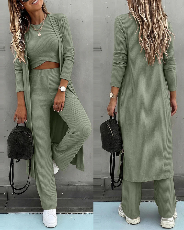 Women's Fashionable Cardigan Set Mune Fashion