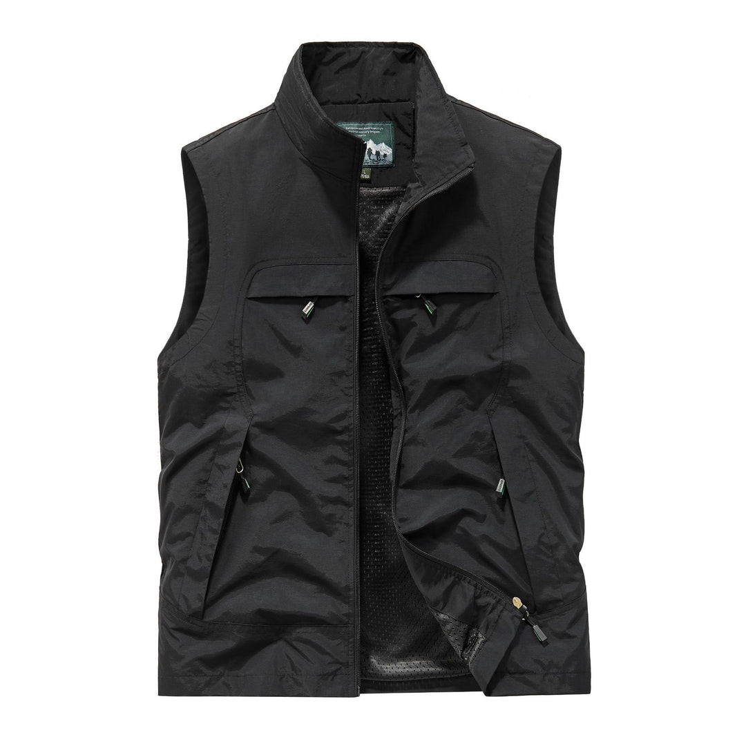 Men's Breathable Photographer Utility Vest with Mesh Lining and Multiple Pockets Mune Fashion