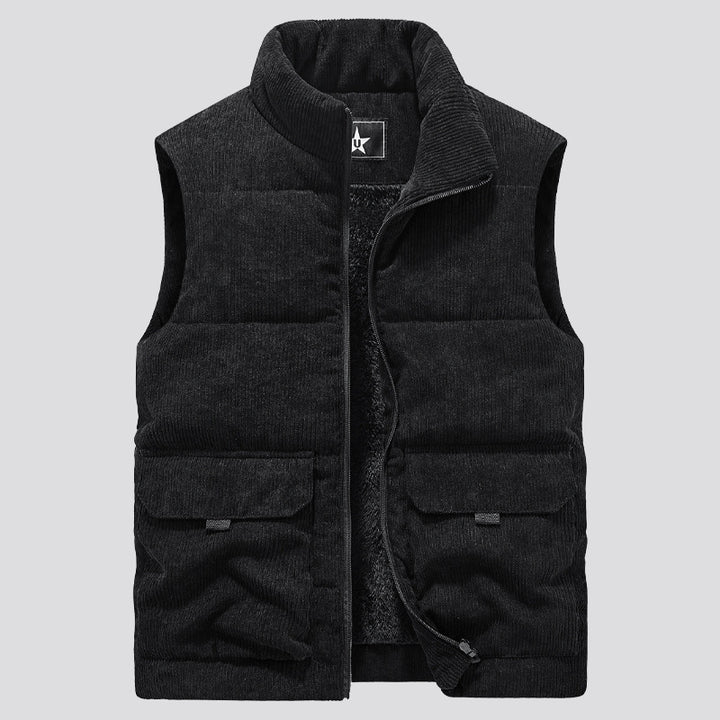 Men's Warm Quilted Vest with Practical Pockets Mune Fashion