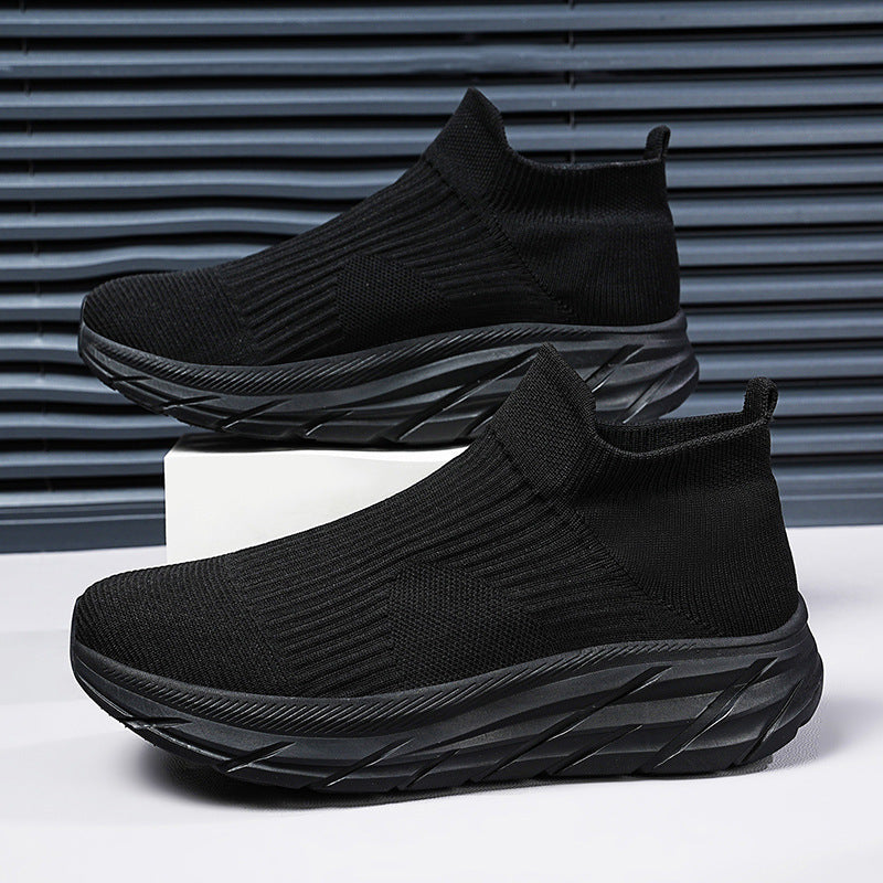 Unisex seamless knit sock sneaker with high platform sole profile and padded comfort insole Mune Fashion