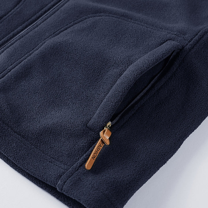 Men's Functional Fleece Vest with Stand-up Collar, Full Zipper and Zipper Pockets Mune Fashion
