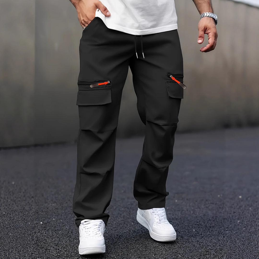 Men's cargo joggers with multifunction pockets, drawstring & zippers Mune Fashion