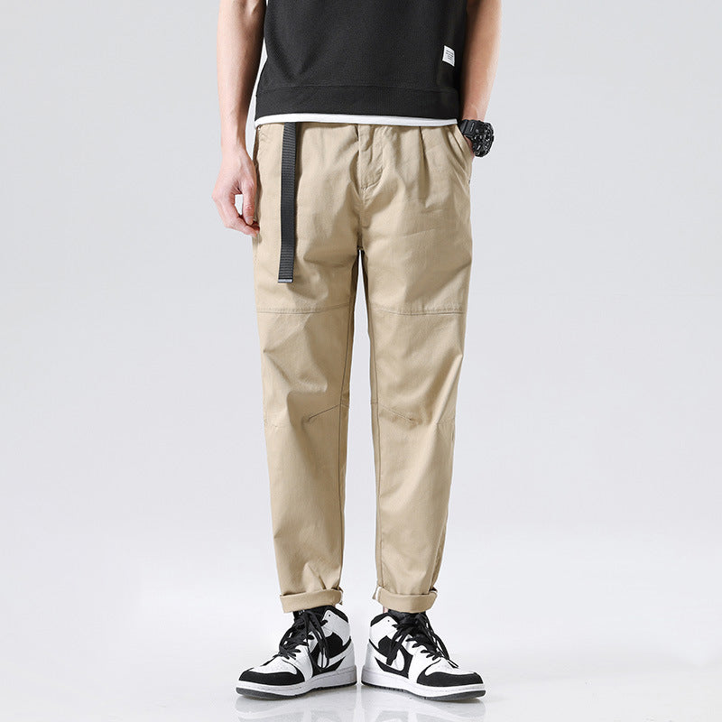 Herren Konisch geschnittene Cargohose mit integriertem Gurtbund und ergonomischen Kniepaneelen Mune Fashion