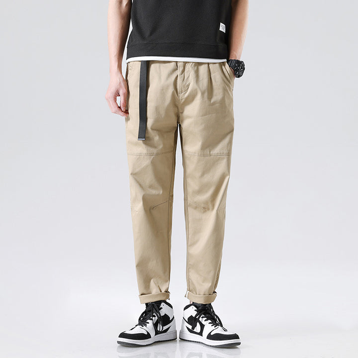 Herren Konisch geschnittene Cargohose mit integriertem Gurtbund und ergonomischen Kniepaneelen Mune Fashion
