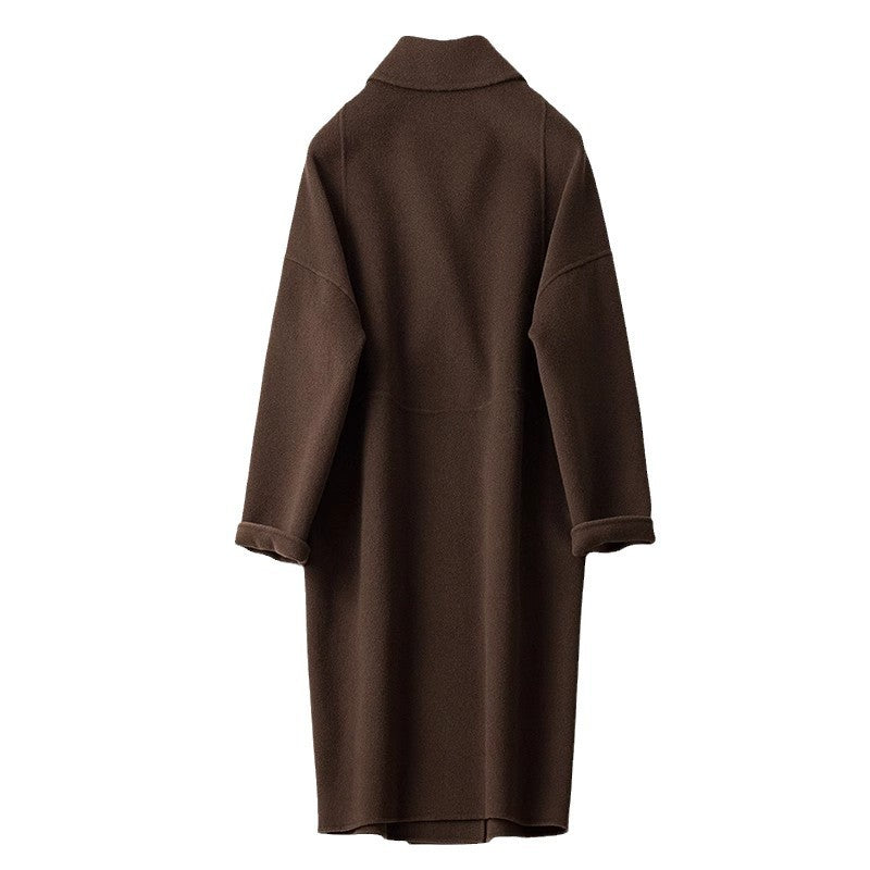Women's Elegant Wool Coat with Removable Hood Mune Fashion
