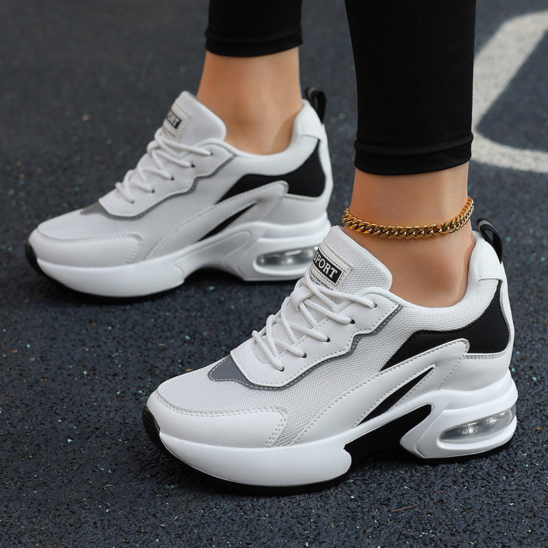 Women's air-cushioned platform sneakers with visible heel air capsule and breathable mesh Mune Fashion