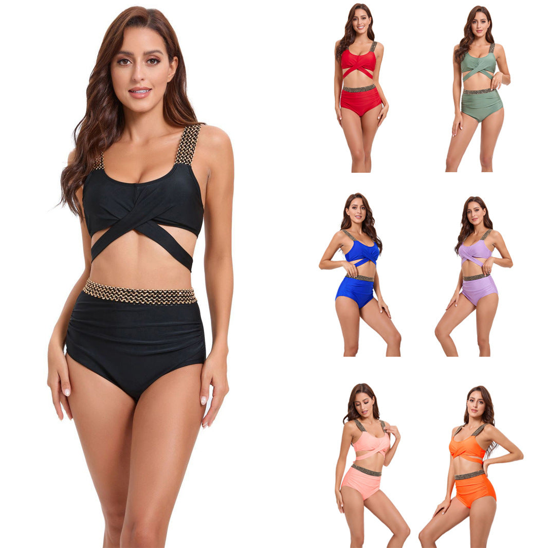 Women's Sporty Bikini Set with Sophisticated Wrap Design and Adjustable Straps Mune Fashion