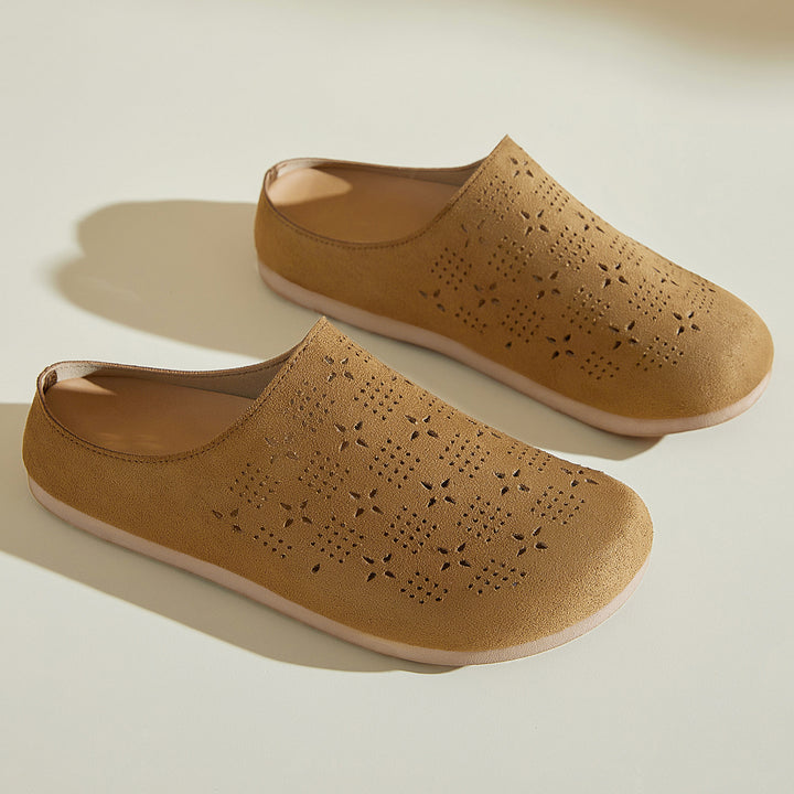 Women nan comfort mule with laser perforation and molded memory footbed Mune Fashion