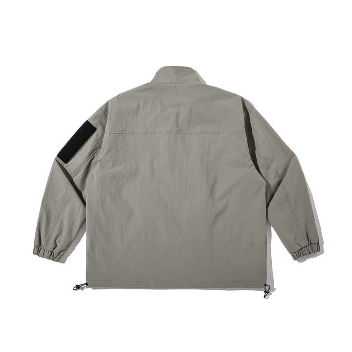Unisex Lightweight Technical Wind Parka with Drawstring, Zipper Pockets and Sleeve Utility Pocket Mune Fashion