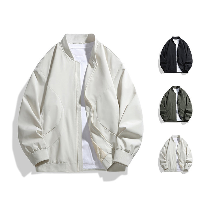 Men's bomber jacket with minimalist quilted structure, windproof and ribbed cuffs Mune Fashion