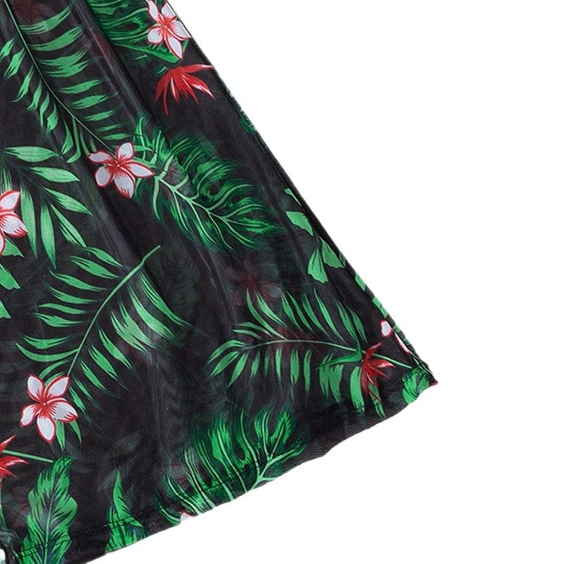 Women's beach dress with floral pattern and light cover-up Mune Fashion
