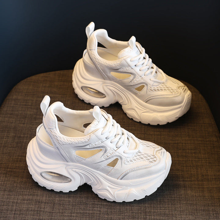 Women's sneakers with airy mesh surface and extra-large platform Mune Fashion