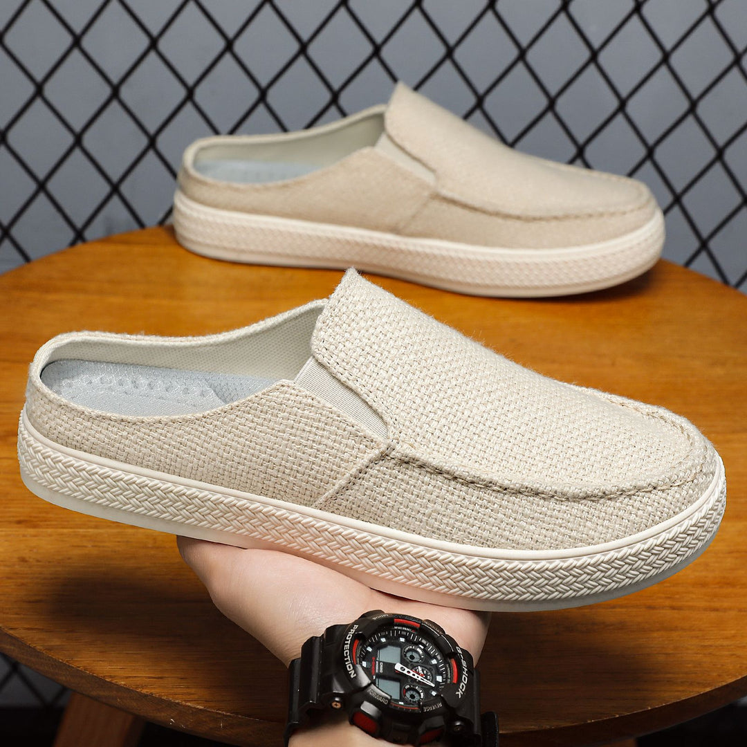 Ladies nan Slip-On Mule Sneaker with woven textile upper material and profiled rubber sole Mune Fashion