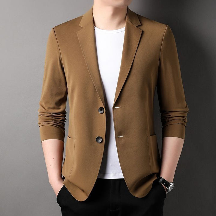 Men's Lightweight Unstructured Jersey Blazer with Stretch and Patch Pockets Mune Fashion