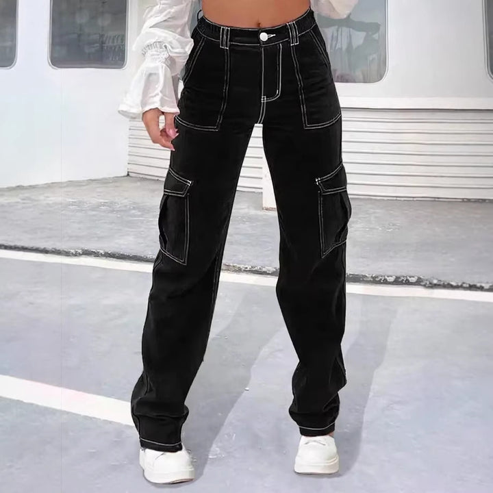 Women’s cargo pants with wide leg, high waist and utility pockets Mune Fashion