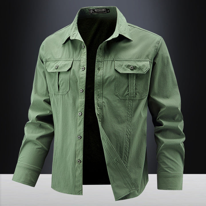 Men's Casual Shirt Jacket with Chest Pockets Mune Fashion