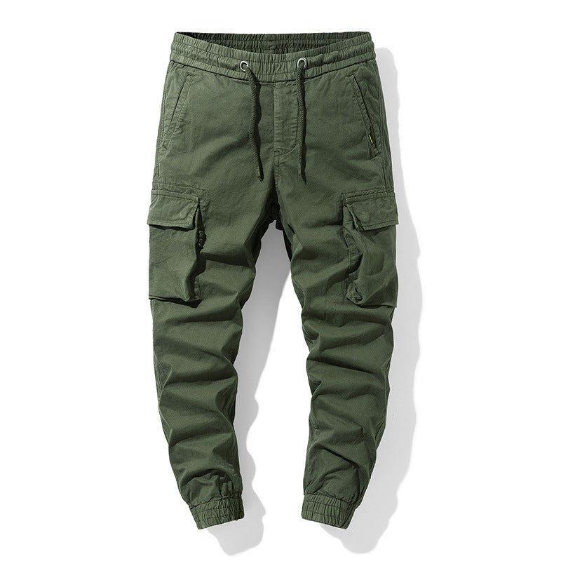 Men's Cargo Joggers with Elastic Waistband, Multi-Functional Pockets and Smocked Cuffs Mune Fashion