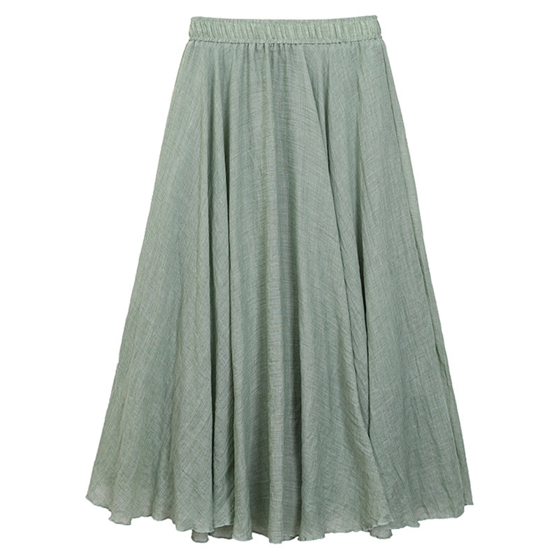 Women's flowing midi maxi skirt with elasticated waistband and elegant circle shape Mune Fashion