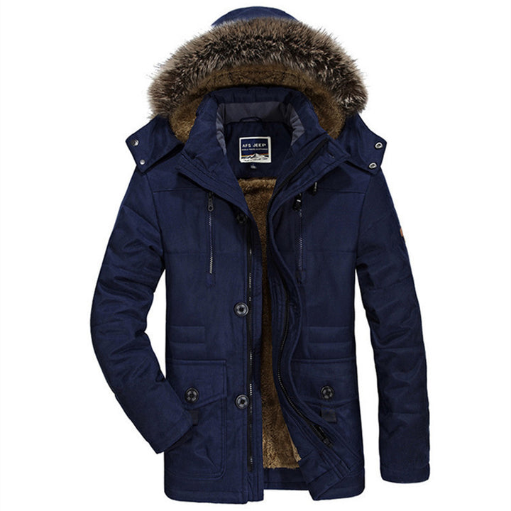 Men's parka with removable hood, warming teddy lining and multifunctional pockets Mune Fashion
