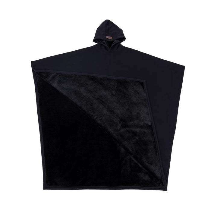 Unisex nan extra-large hooded poncho cuddly throw with microfleece lining and thermo heat storage Mune Fashion
