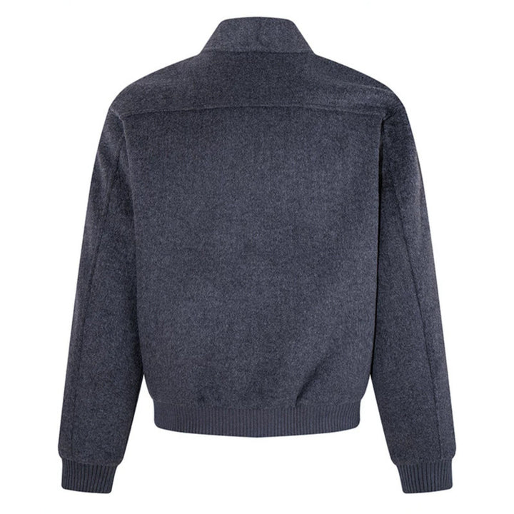 Women's short-cut bomber jacket with concealed zipper and ribbed cuffs Mune Fashion