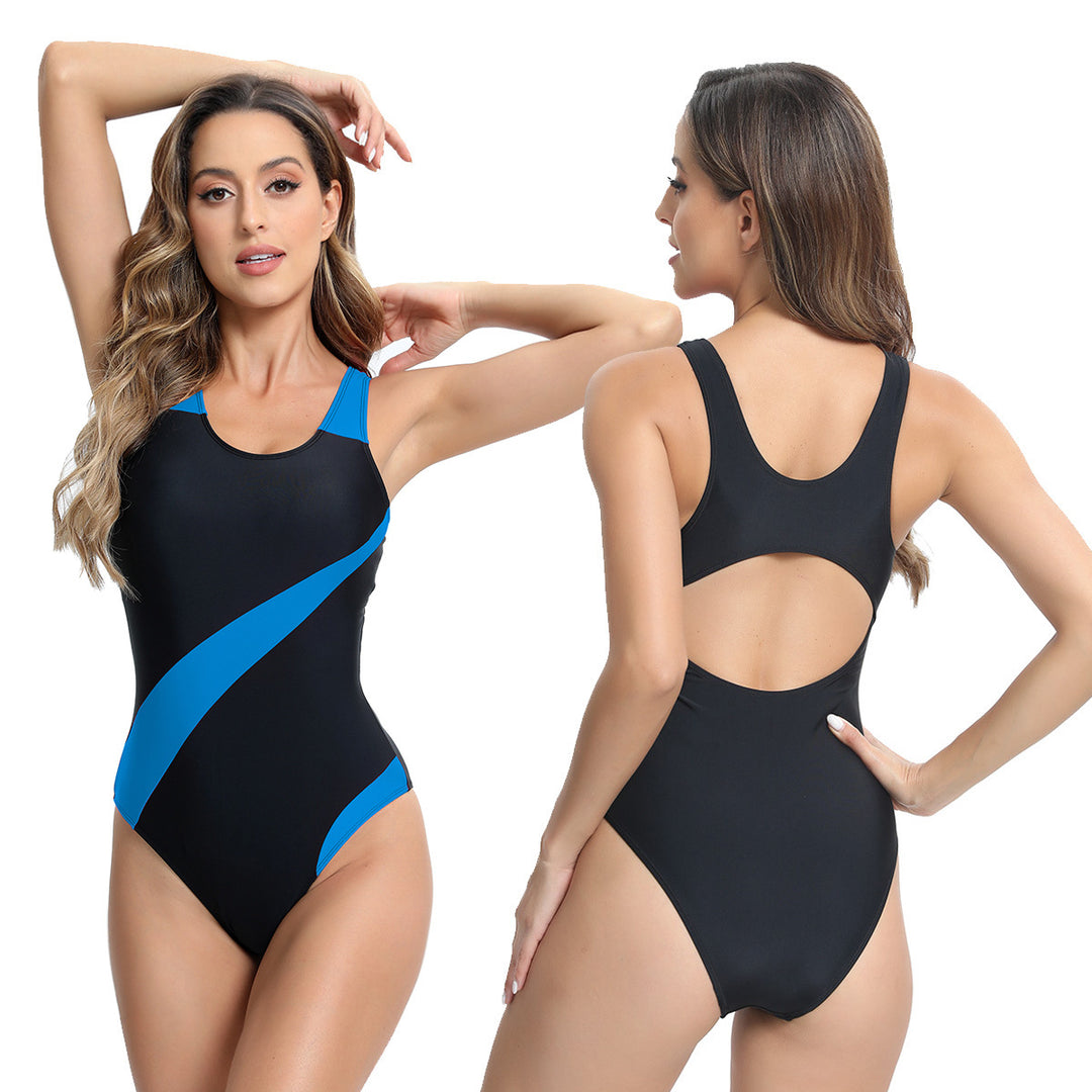 Women's Sporty One-Piece Swimsuit with Back Cutout Mune Fashion