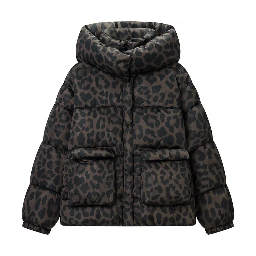 Women's quilted hoodie jacket with oversized shawl collar, warming thermal insulation, and patch pockets Mune Fashion