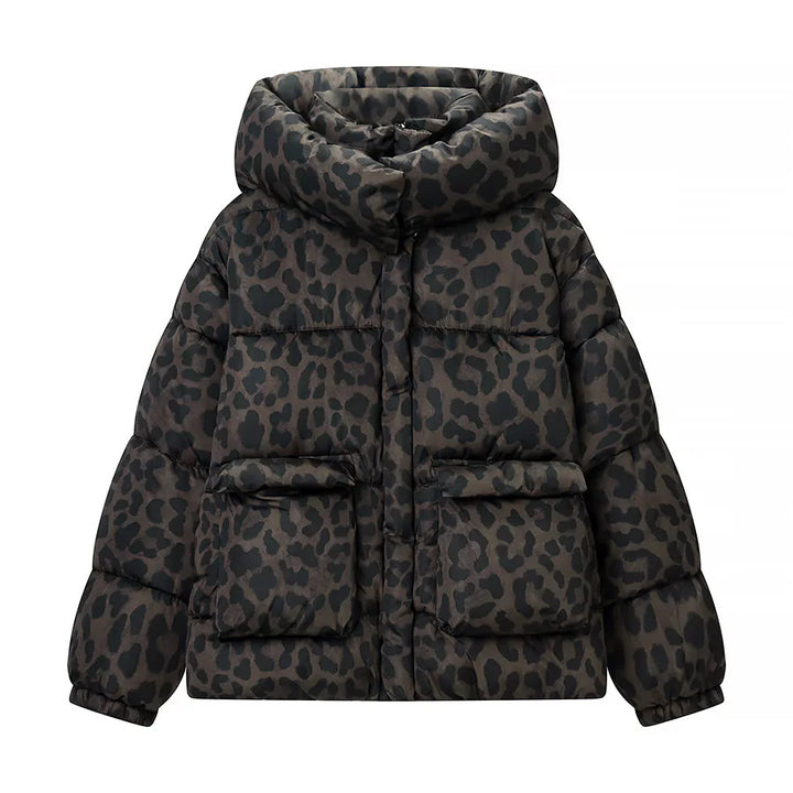 Women's quilted hoodie jacket with oversized shawl collar, warming thermal insulation, and patch pockets Mune Fashion