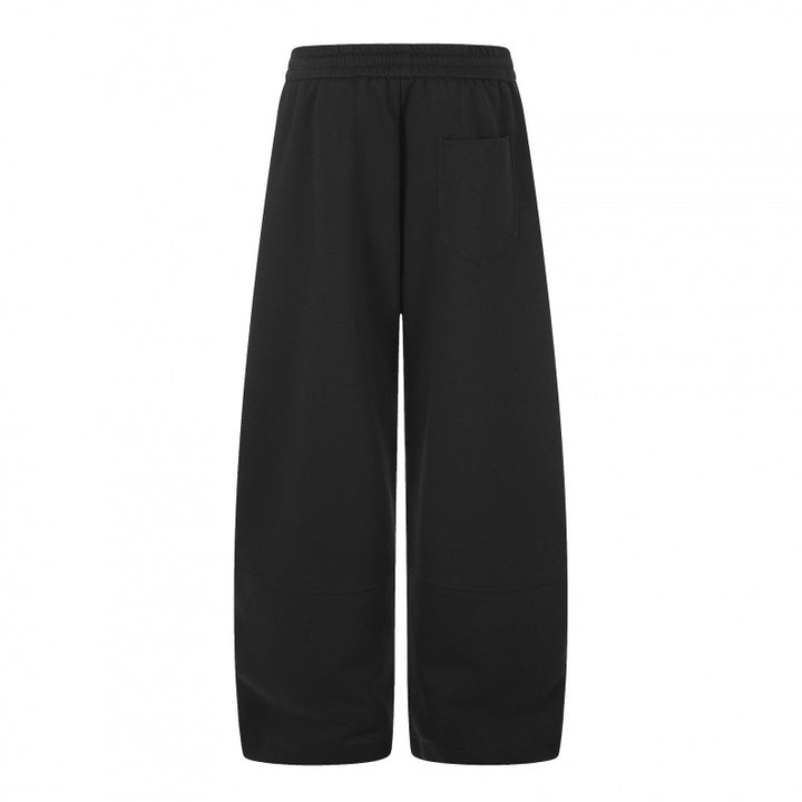 Women's Wide Culotte Sweatpants with High Waist, Drawstring and Cropped Length Mune Fashion