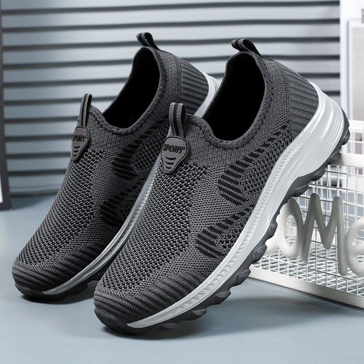 Women's seamless knit slip-on comfort sneaker with elastic sock shoe, shock-absorbing EVA midsole and grippy profile rubber sole Mune Fashion