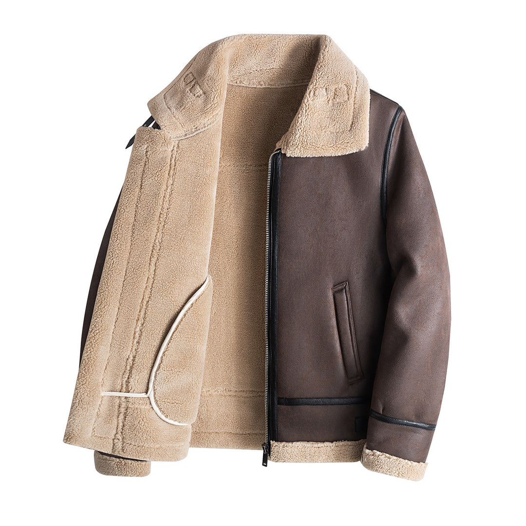 Men's Faux Leather Bomber Jacket Mune Fashion