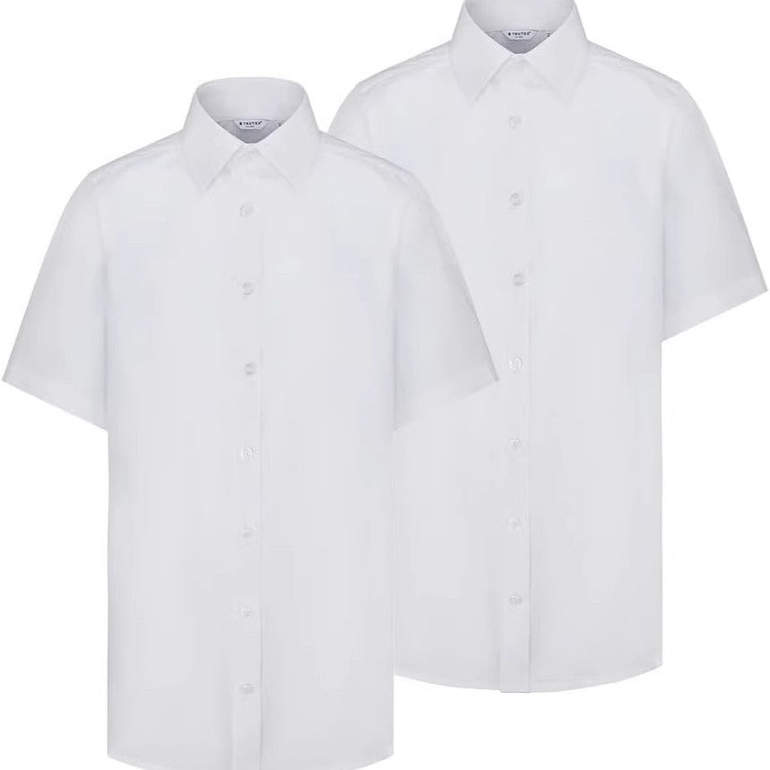Men's short-sleeve business shirt made of easy-care poplin with Kent collar Mune Fashion