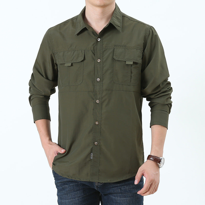 Men's High-Quality Trekking Shirt with Utility Pockets Mune Fashion