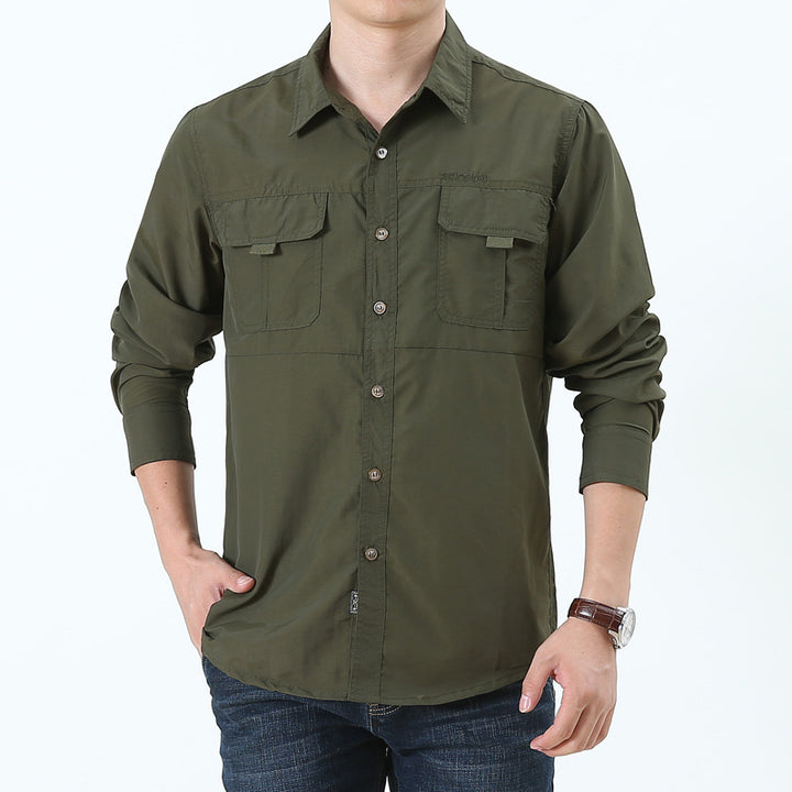 Men's High-Quality Trekking Shirt with Utility Pockets Mune Fashion