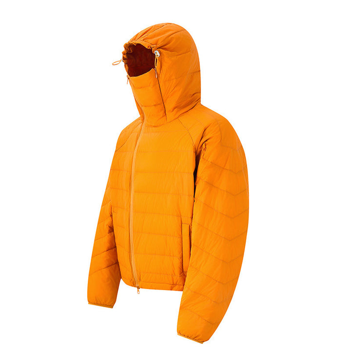 Unisex lightweight padded hooded jacket with thermo insulation, stand-up collar and concealed zipper Mune Fashion