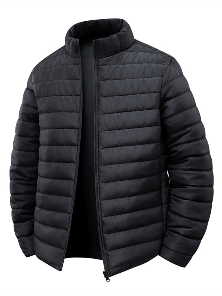 Men's quilted jacket with light thermal insulation and high stand-up collar Mune Fashion
