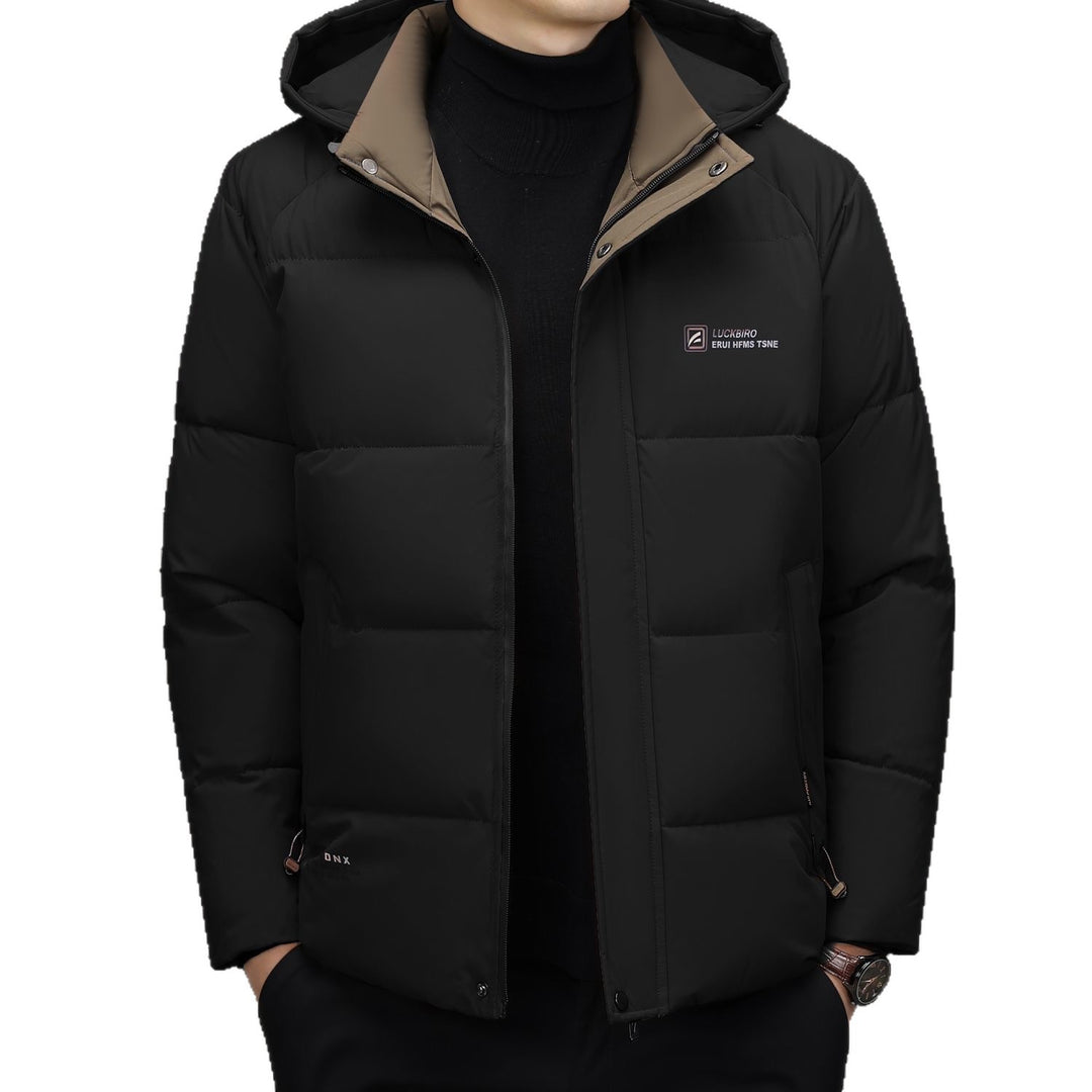 Men's padded stand-up collar jacket with water-repellent surface and zippered pockets Mune Fashion