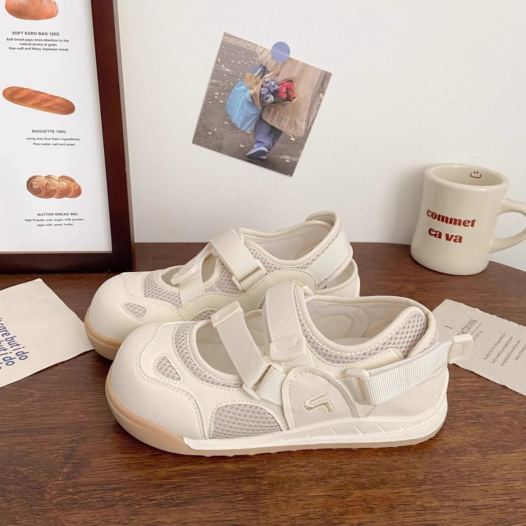 Ladies Comfortable Sneakers with Non-Slip Velcro Fastening and Breathable Upper Material Mune Fashion