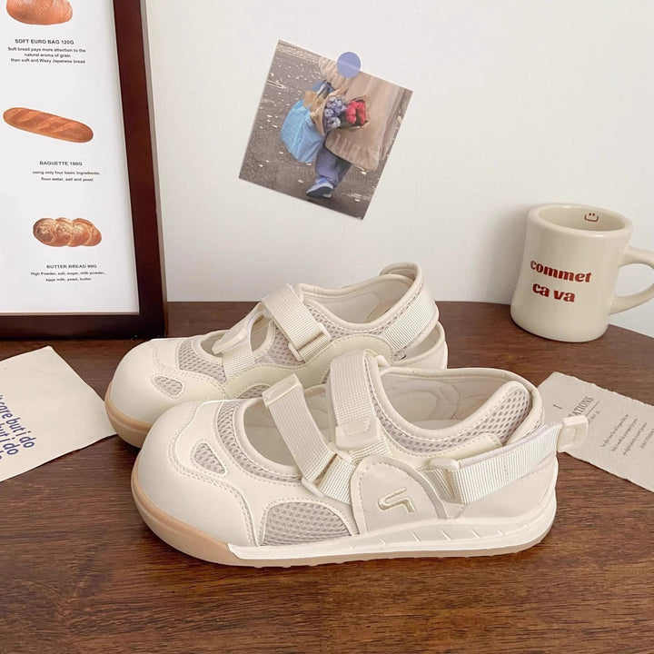 Ladies Comfortable Sneakers with Non-Slip Velcro Fastening and Breathable Upper Material Mune Fashion