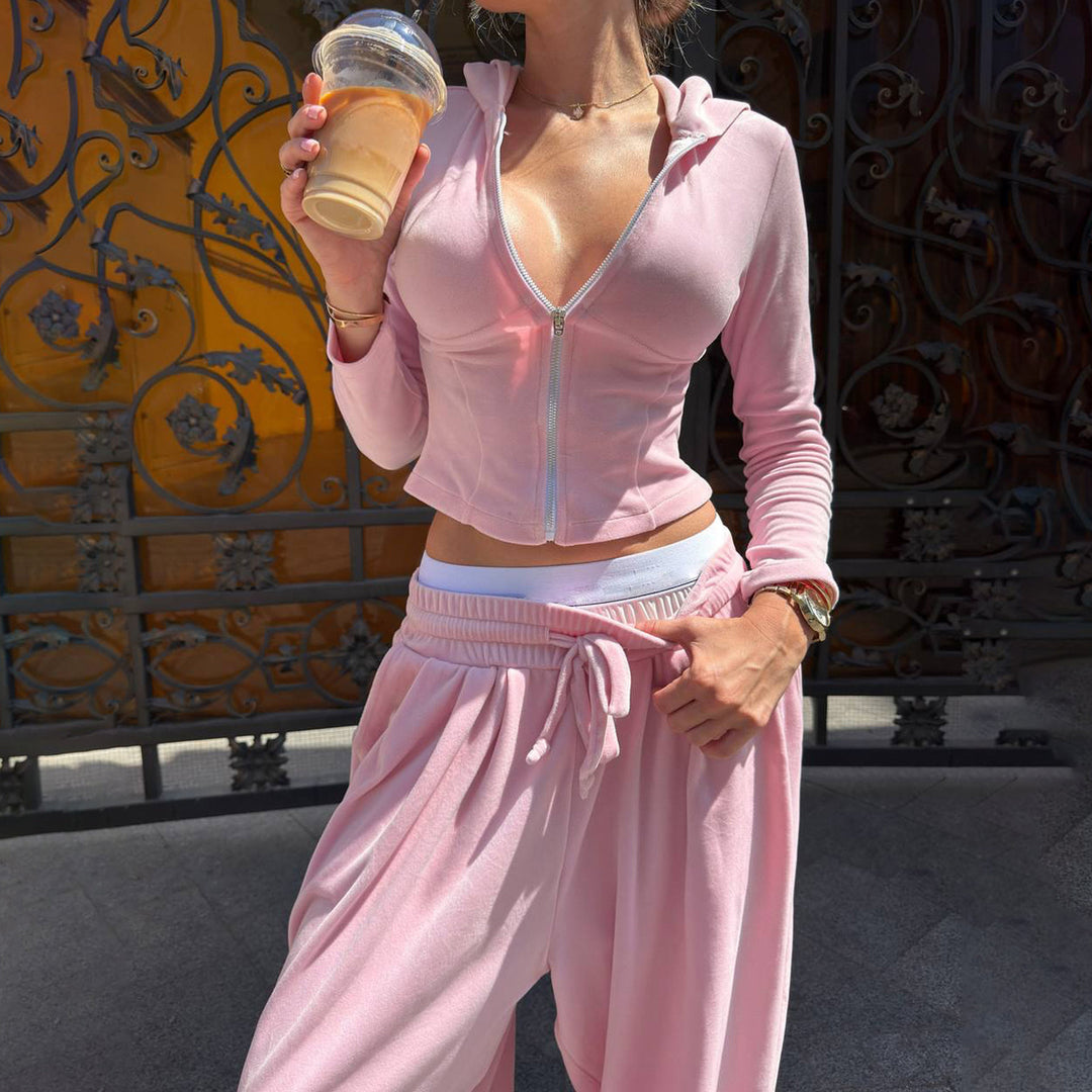 Women's loose lounge palazzo pants with elastic comfort waistband, drawstring, and balloon-shaped hem Mune Fashion