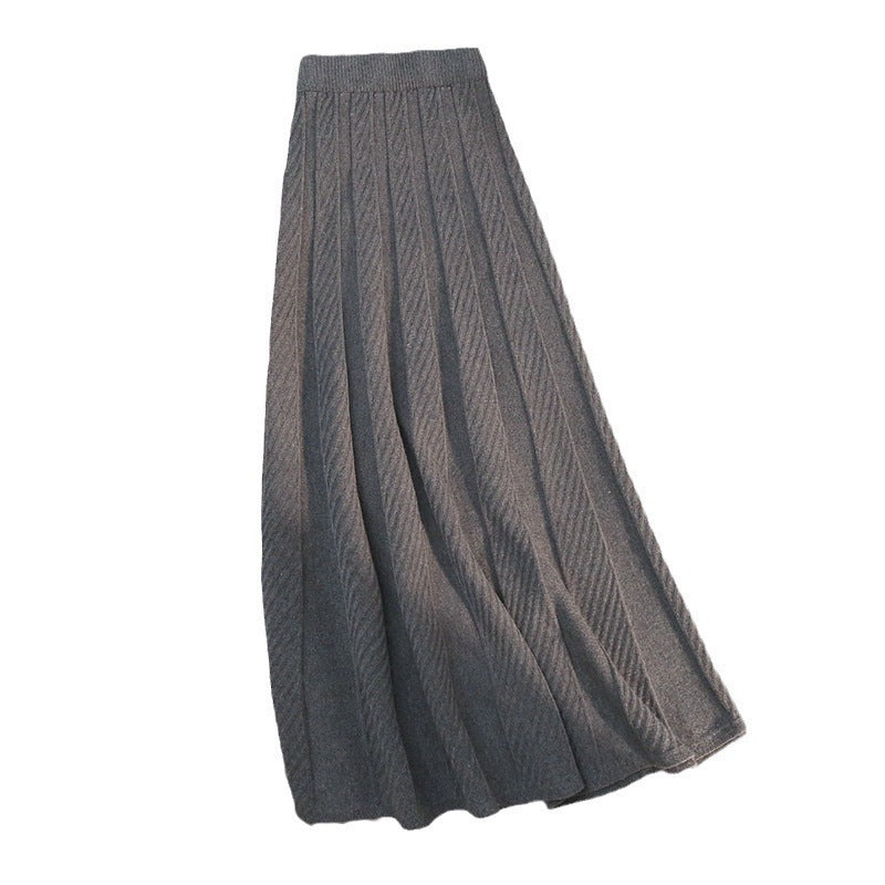Women Pleated Maxi Skirt with High Waist Mune Fashion