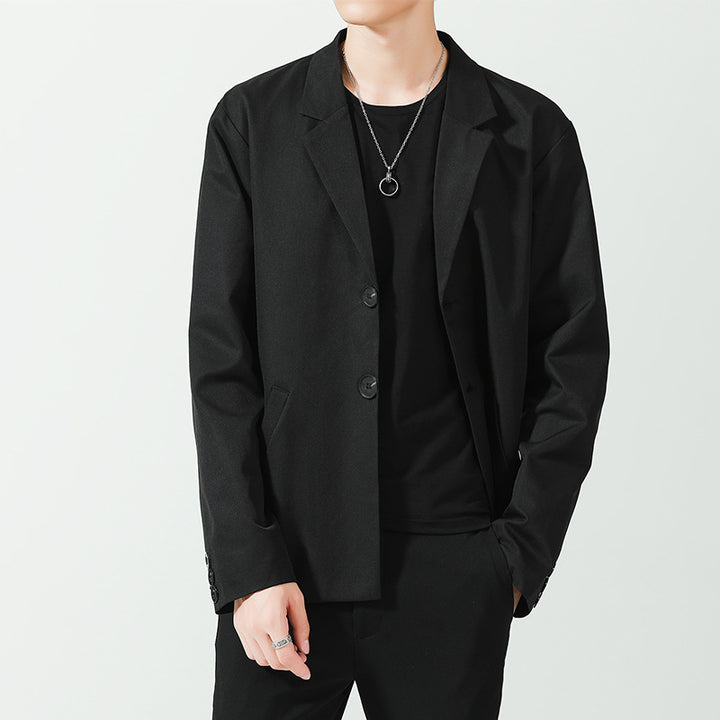 Men's Relaxed-Fit Cotton Blend Oversized Blazer with Two-Button Closure Mune Fashion