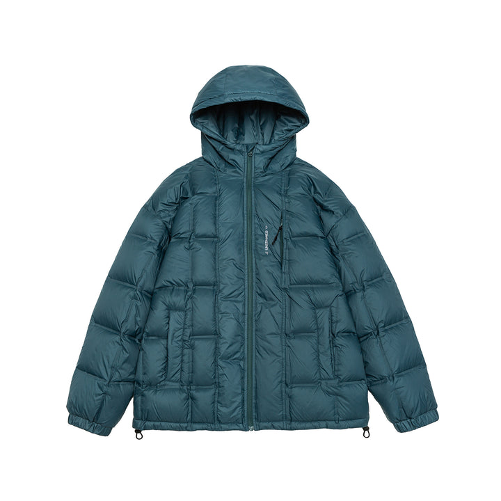 Unisex Oversized Padded Jacket with Hood, Down Look and Drawstring Mune Fashion