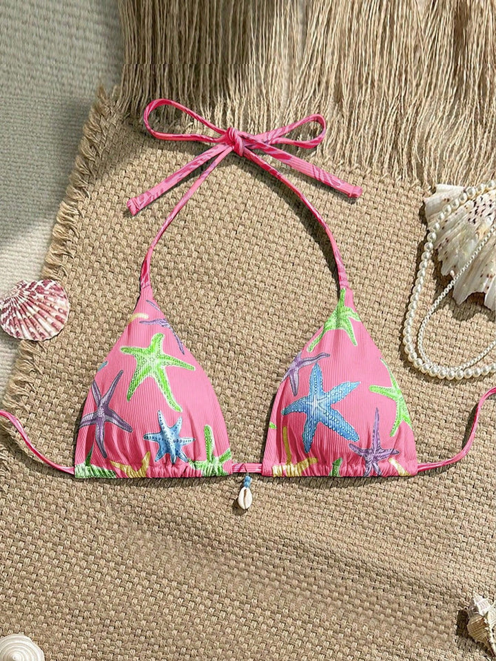 Women's triangle bikini with maritime star pattern Mune Fashion